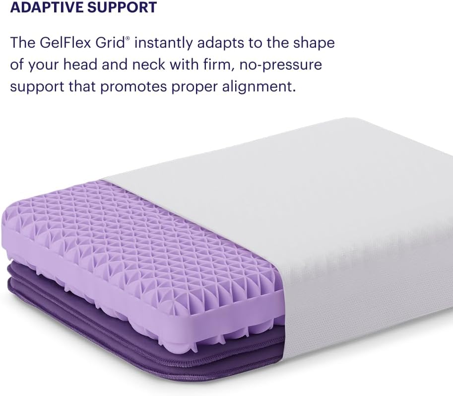 Purple Almohada - Rejilla GelFlex, soporte ergonómico de enfriamiento para