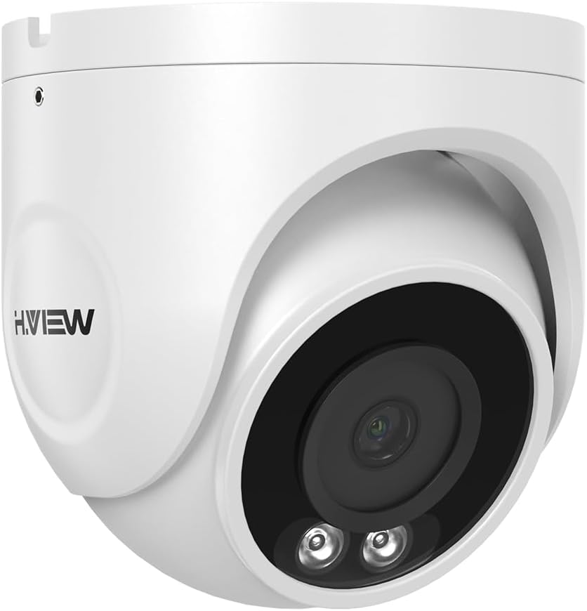 H.VIEW UltraHD 4K (8MP) Cámara PoE de seguridad IP para exteriores,...