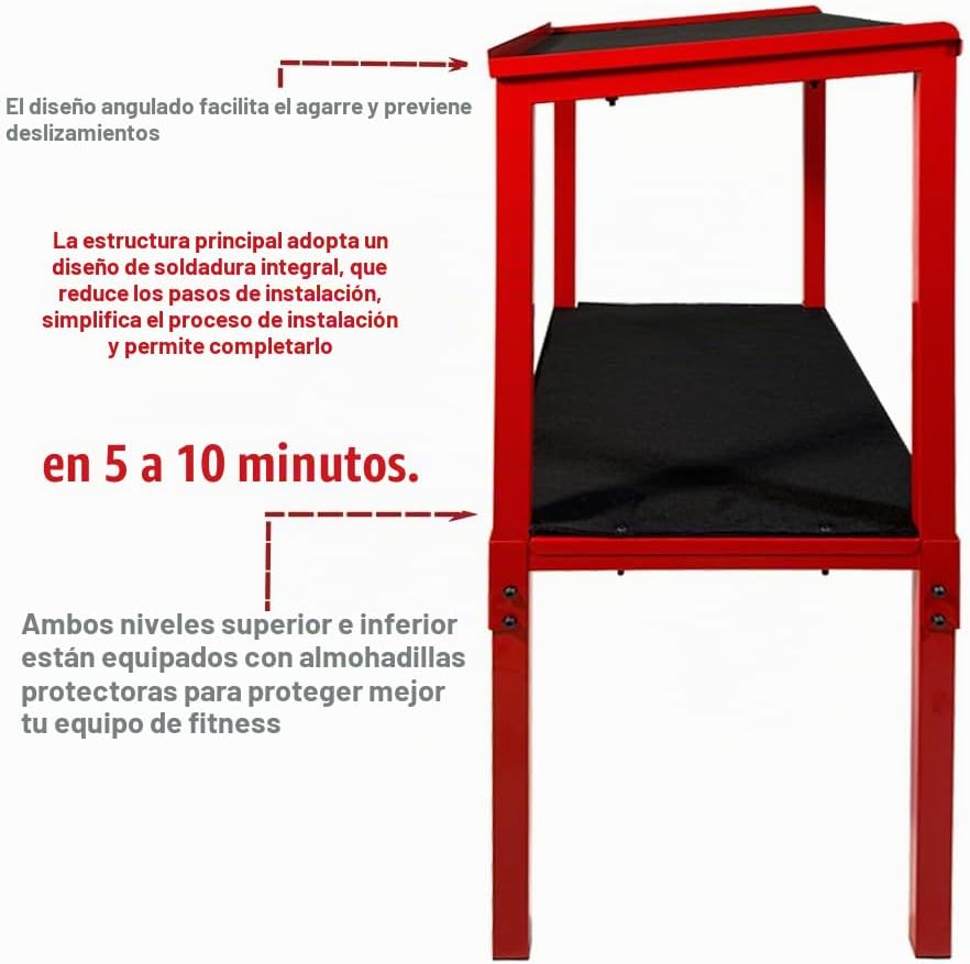 Rack Ajustable para Mancuernas/Kettlebells 500-800LB Pesado con Cobertura Opcional