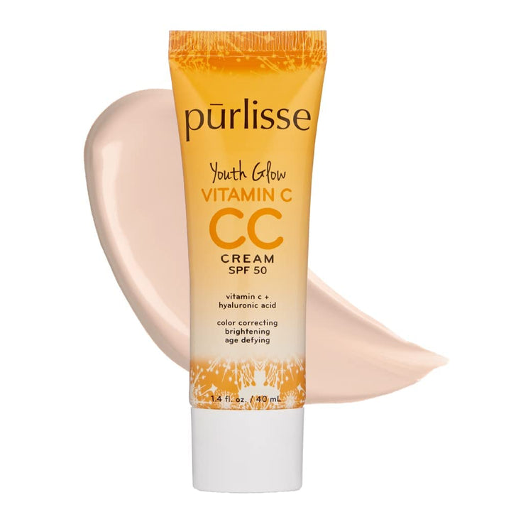 pūrlisse Youth Glow Vitamina C CC Crema con SPF 50 \u2013 Corrector...