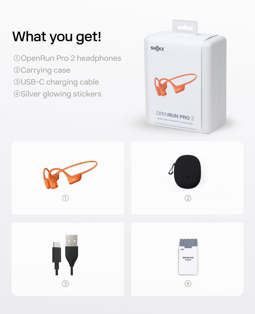 SHOKZ OpenRun Pro 2 - Auriculares de conducción ósea, auriculares d...