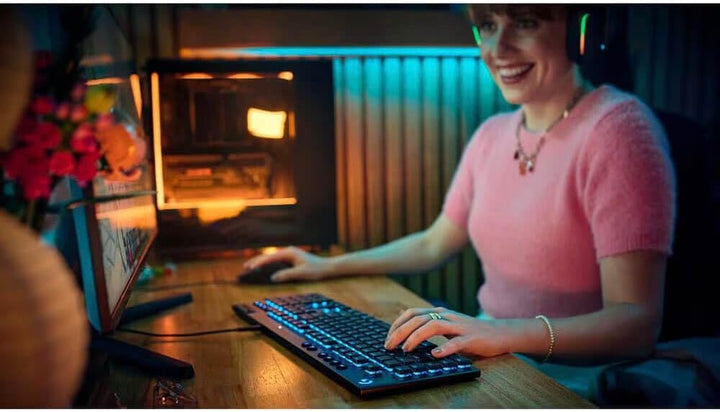 Logitech G915 X Teclado mecánico con cable para juegos, teclas PBT...