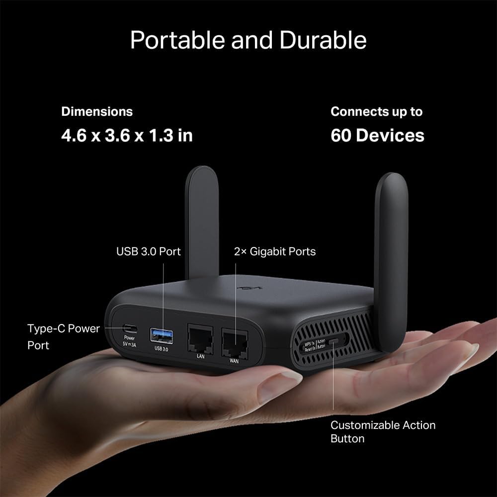 TP-Link Roam 6 AX1500 Router portátil Wi-Fi 6 de doble banda | Comp...