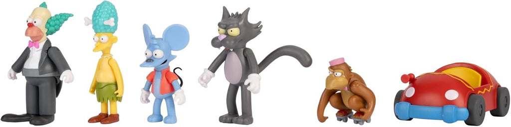 The Simpsons - Juego de figuras de 2.5 pulgadas de Krusty The Clown Show Set