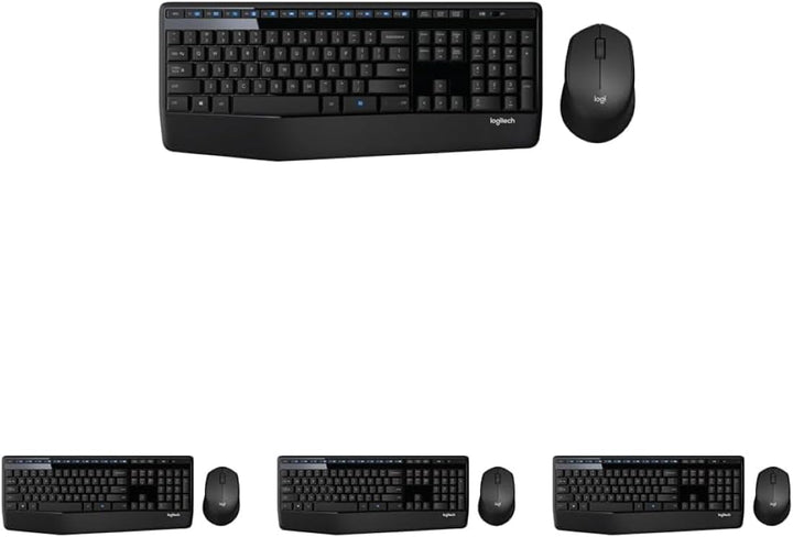 Logitech MK345 Combo de teclado y ratón inalámbrico | Reposamuñecas...