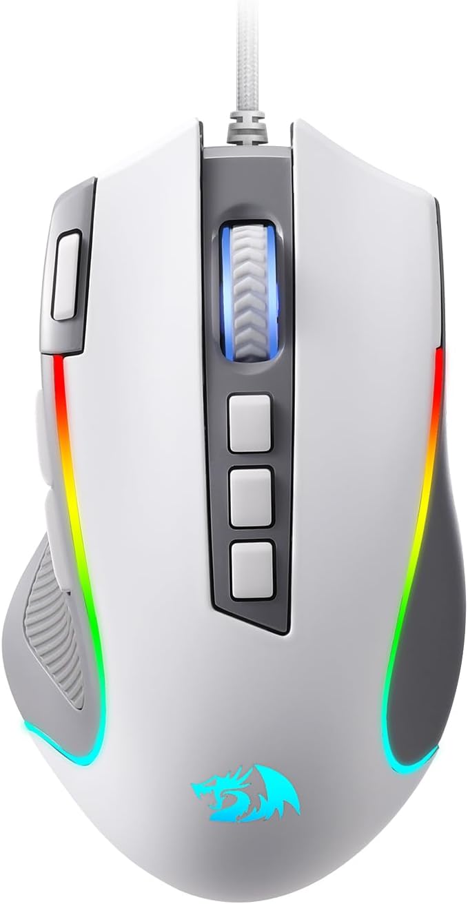 Redragon M612 RGB Ratón para juegos con cable, ratón óptico de 8000...
