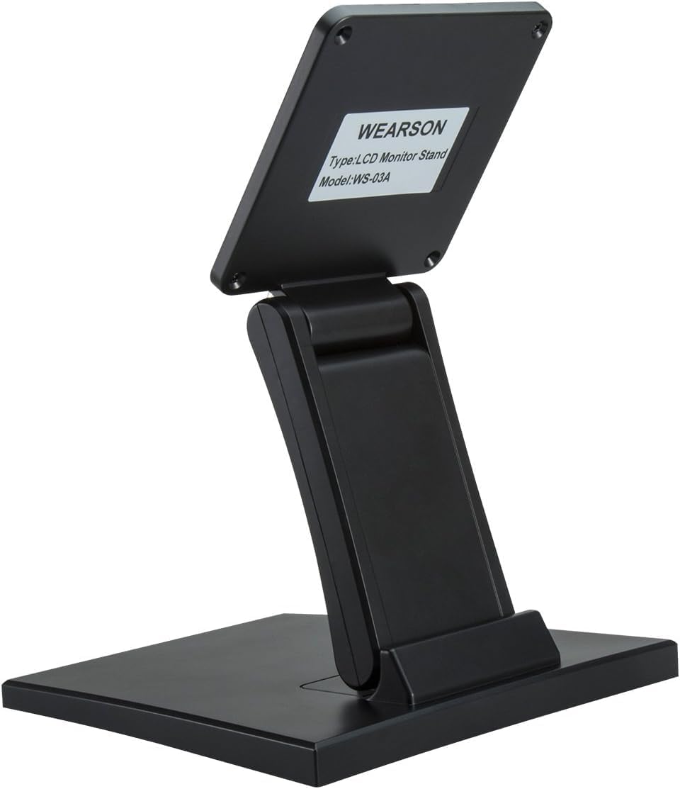 WS-03A Soporte para Monitor VESA Perfil Bajo Lay Plano Corto Plegable con Orificios VESA 2.953x2.953 in y 3.937x3.937 in