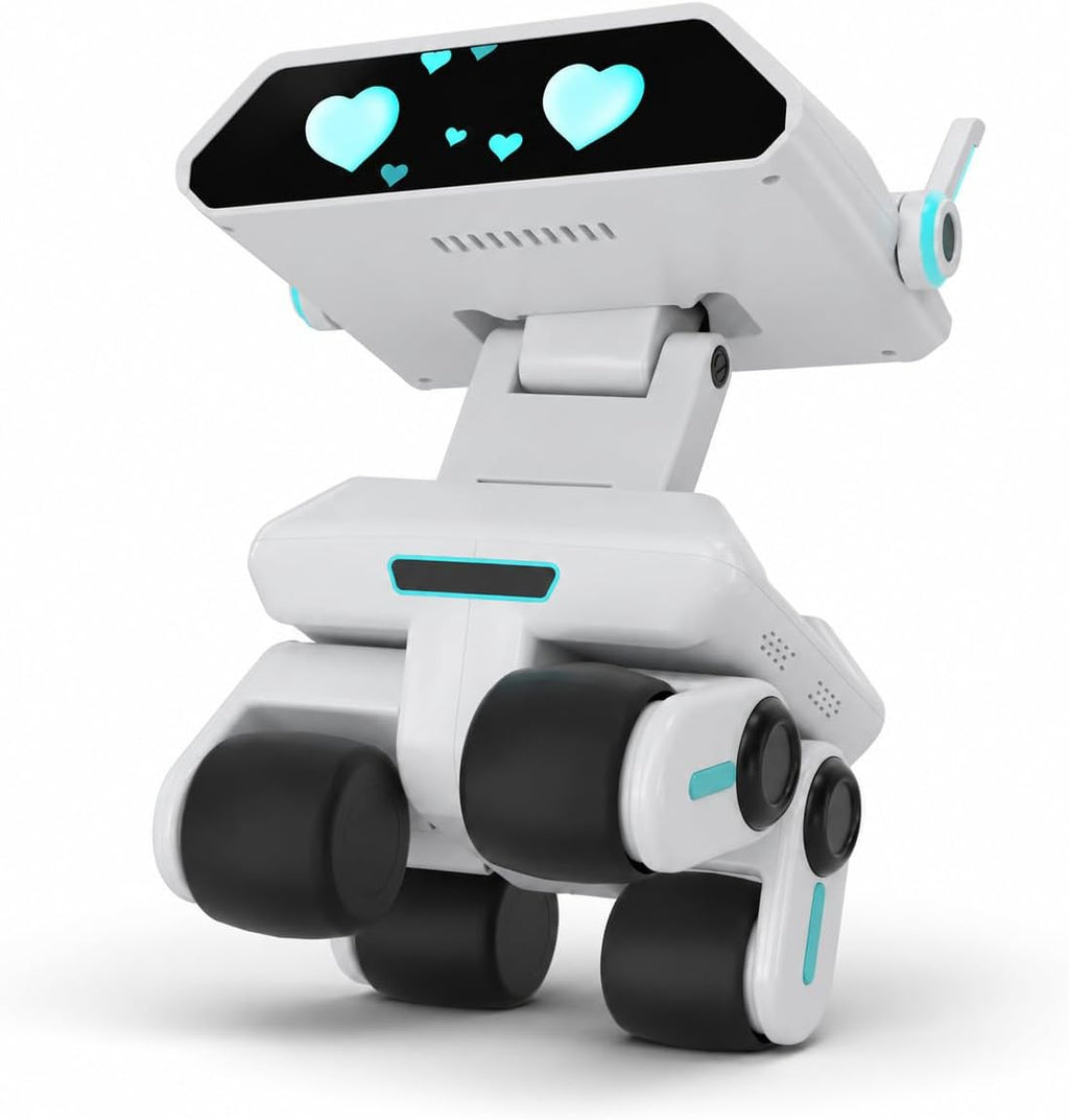 Robot interactivo AI Pet & juguete STEM con ChatGPT, modo tutor privado para tareas, cámara de 5 MP, base móvil, sin tarifas mensuales