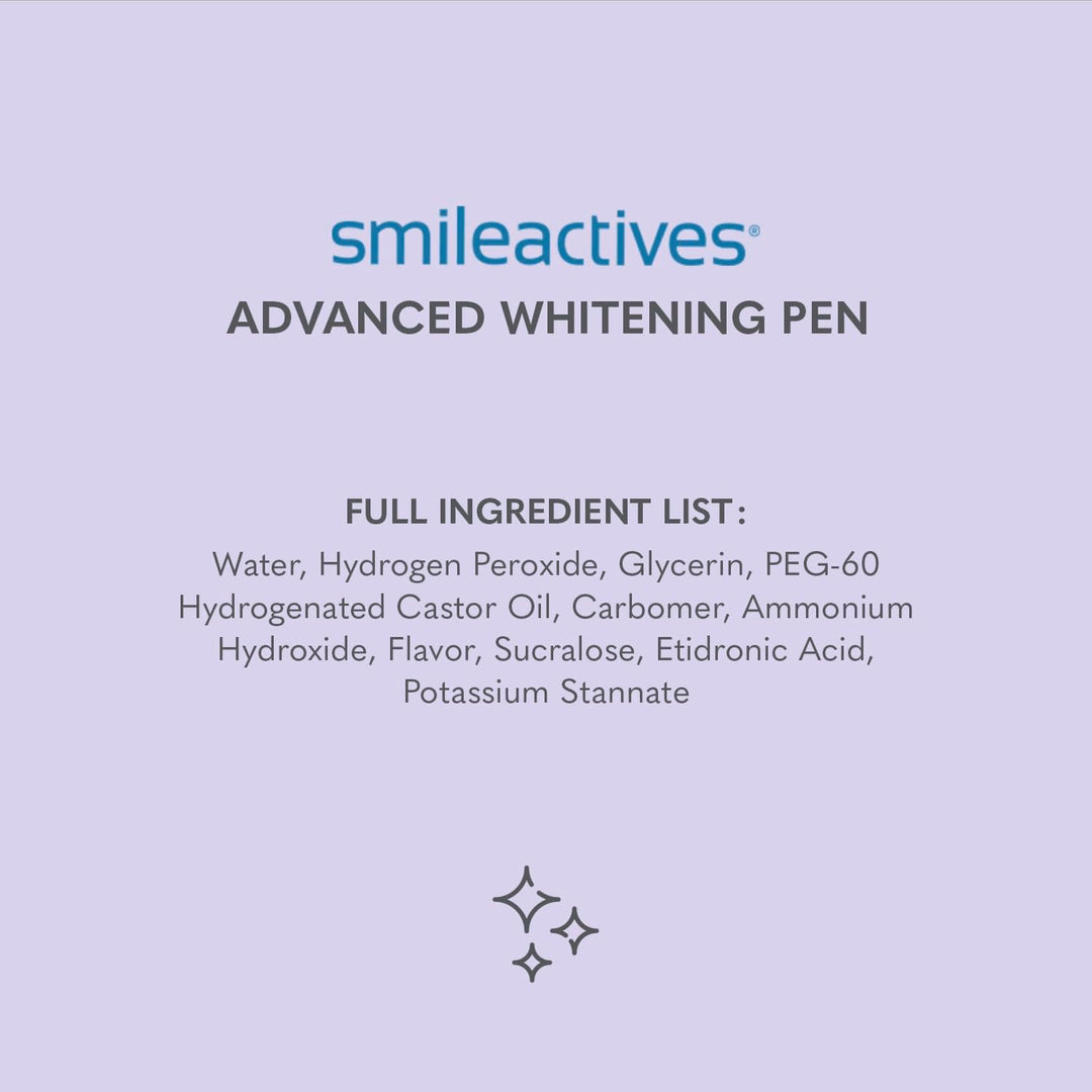 Smileactives Bolígrafo blanqueador de dientes para sonrisa blanca,...