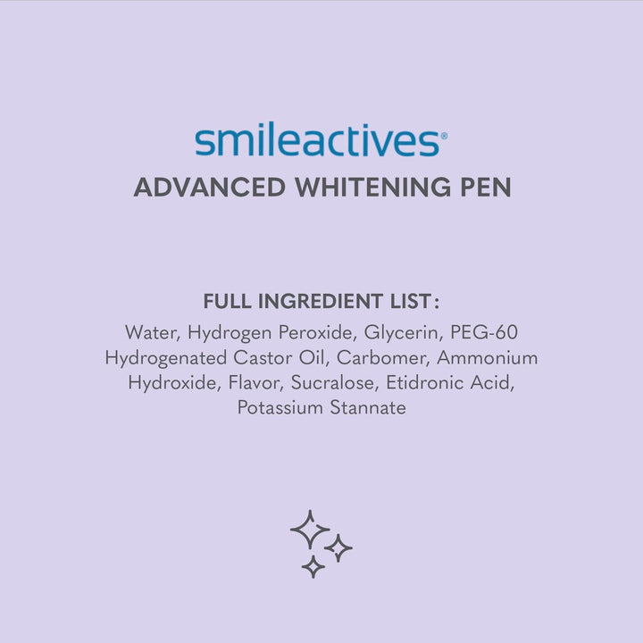 Smileactives Bolígrafo blanqueador de dientes para sonrisa blanca,...