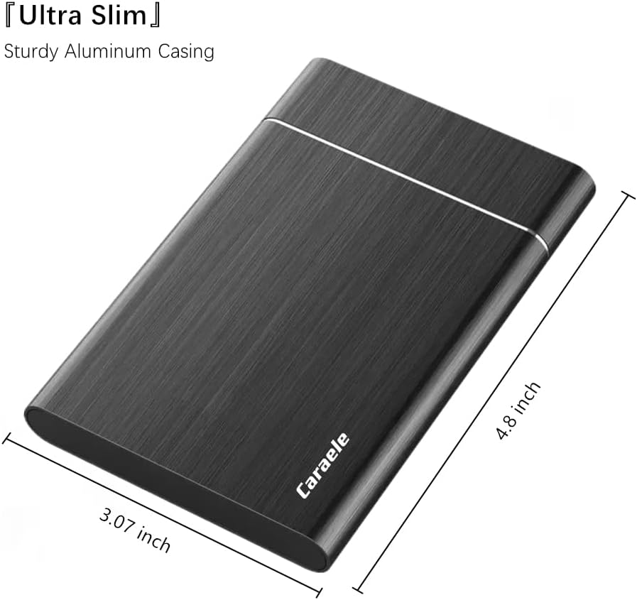 Disco Duro Externo Portátil 500GB USB 3.0 HDD Móvil para PC, Mac, Desktop, Laptop, Mac, Chromebook, Xbox One, Xbox 360, PS4 (Negro)