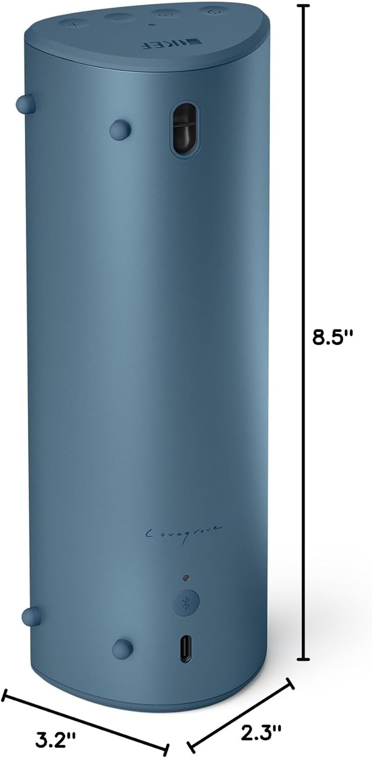 KEF Muo Altavoz portátil de alta fidelidad (Aura azul)