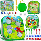 RIEYON - Juego de lanzamiento de sacos 5 en 1 para niños, tablero de Cornhole para niños, actividades de fiesta y patio trasero al aire libre, regalo de cumpleaños o Navidad para niños de 3, 4, 5, 6, 