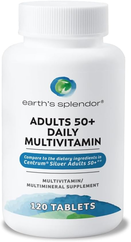 Earth's Splendor Vitamina diaria para adultos de más de 50 años...