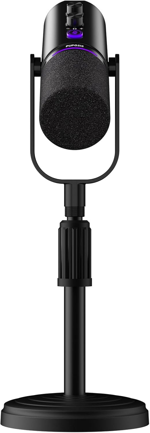 Micrófono dinámico para podcast PUPGSIS, micrófonos XLR\/USB para P...