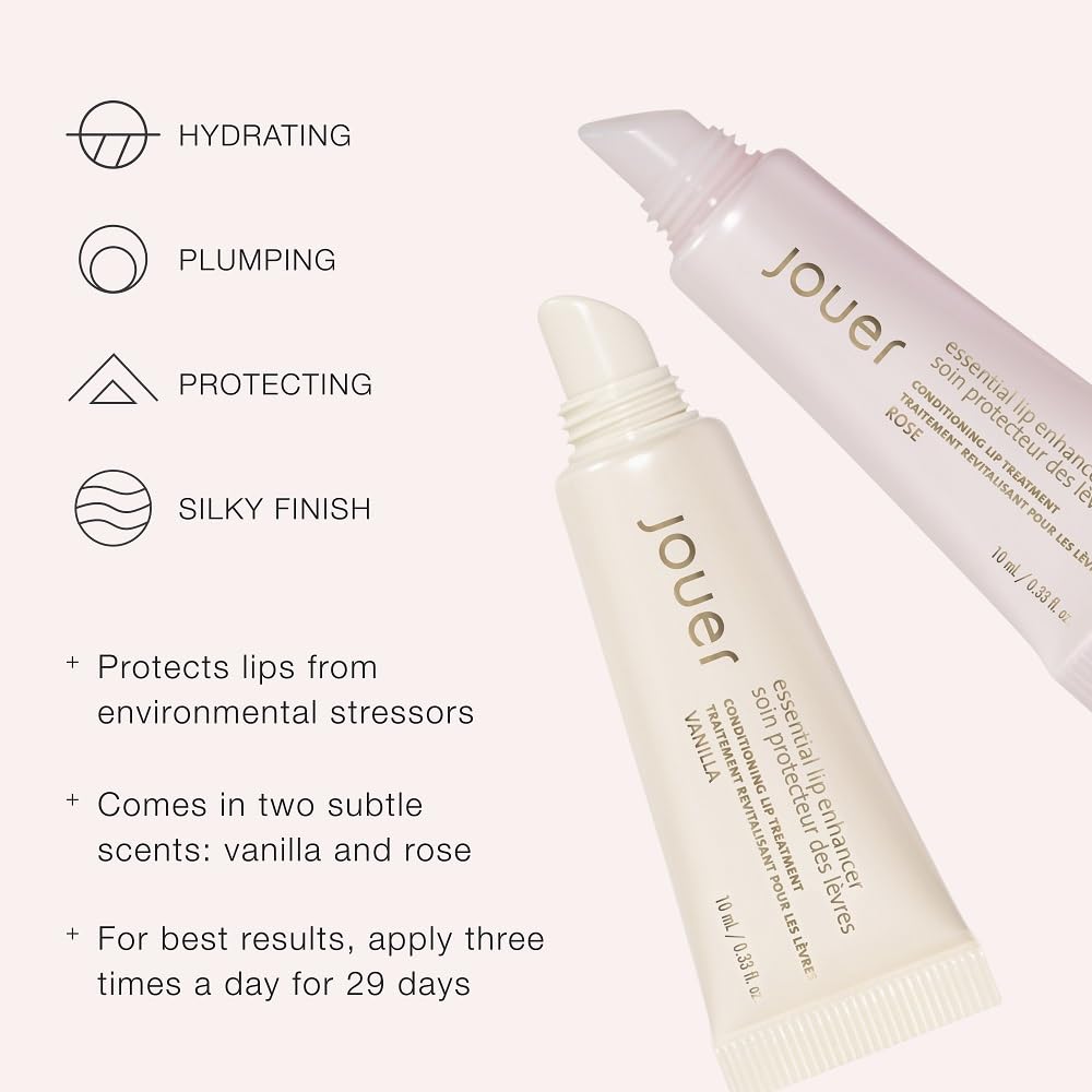 Jouer Essential Vegan Lip Enhancer - Brillo y acondicionador con ac...