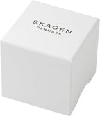 Reloj Skagen Hagen para mujer con caja rectangular, pulsera de acero inoxidable, correa de malla o cuero