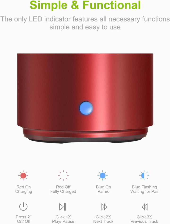 EWA Estuche de viaje incluido, altavoz Bluetooth portátil A106 Pro...