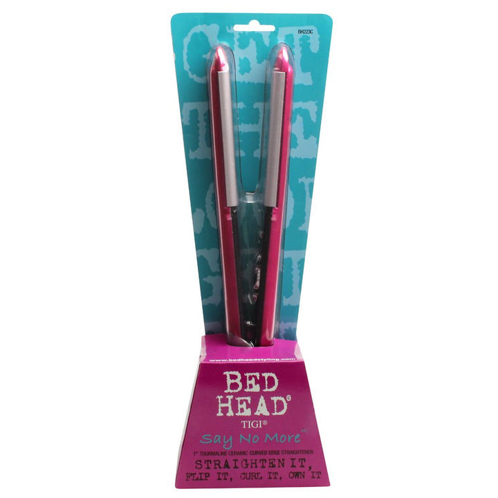 Bed Head Di no más alisador de borde curvo, carcasa rosa, 1 pulgada
