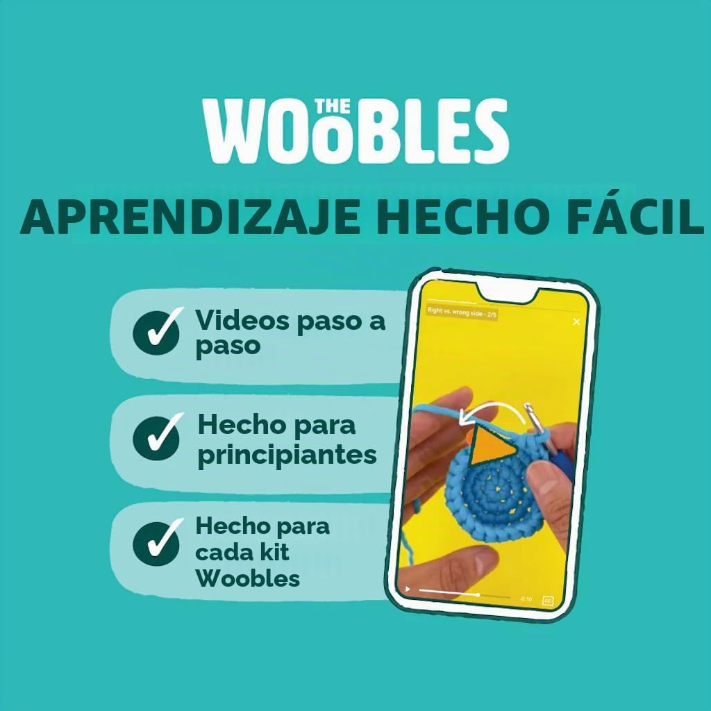El kit de ganchillo Woobles Loopables para principiantes + (Fred the Dino)