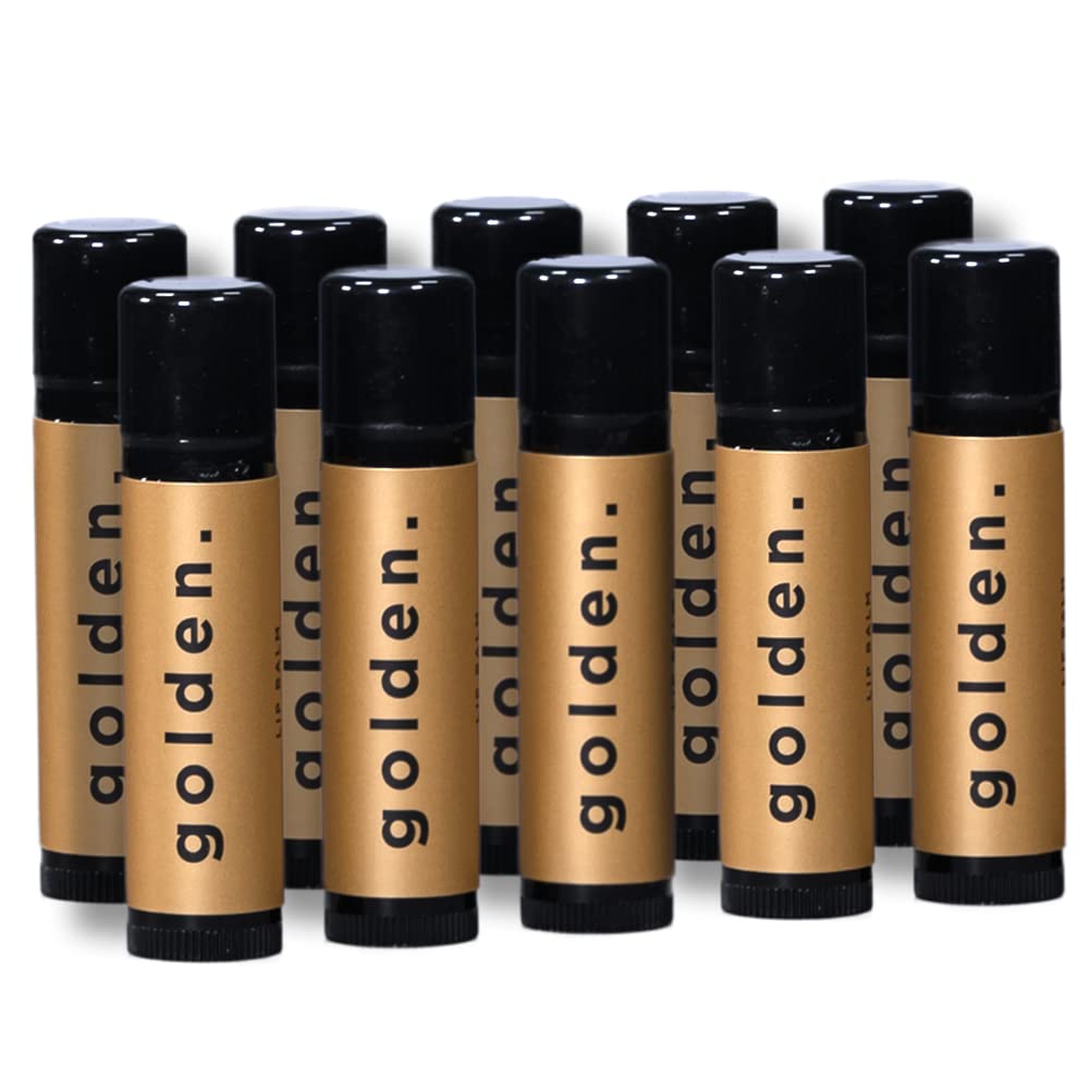Golden Grooming Co. - Juego de bálsamo labial para hombres, bálsamo...