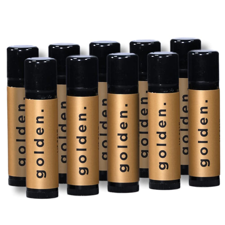 Golden Grooming Co. - Juego de bálsamo labial para hombres, bálsamo...