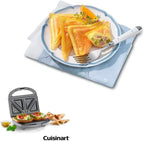 Parrilla para sándwiches Cuisinart, Plateada, WM-SW2N1NAS