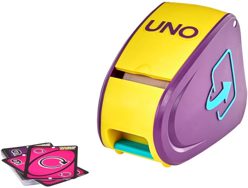 Mattel Games UNO - Juego de cartas Flip Attack con unidad de lanzam...