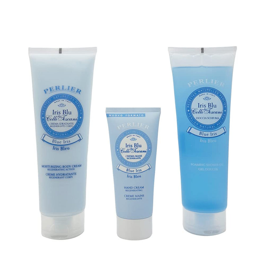 Perlier Set de regalo Blue Iris Body Care Trio, gel de ducha de 8.4...