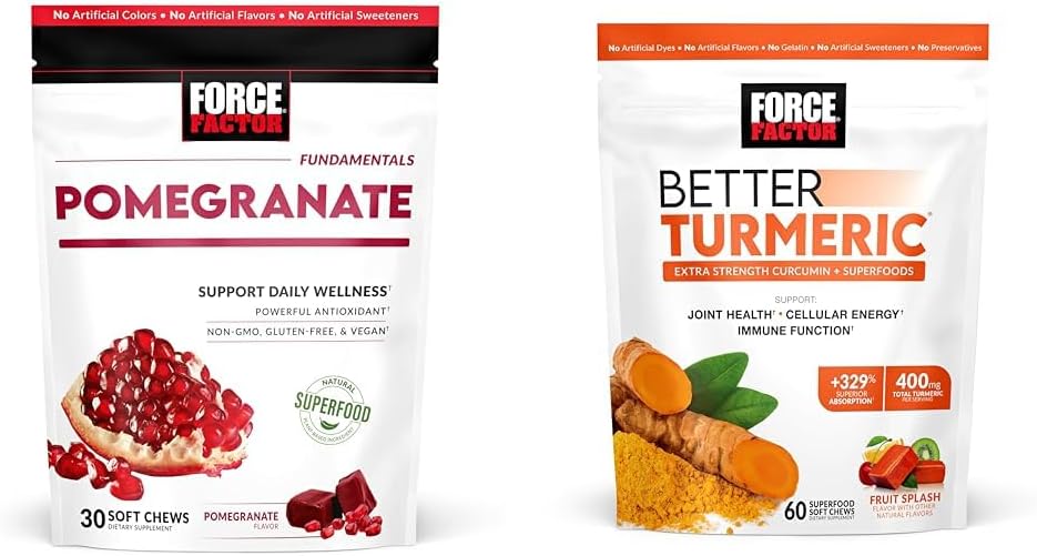 Force Factor Masticables de granada para un envejecimiento saludabl...