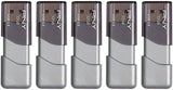 PNY Unidad flash USB 3.0 Turbo Attache 3 de 32 GB, gris (paquete de 5)