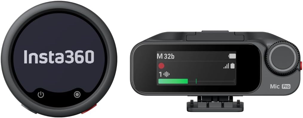 Insta360 Mic Pro Transmisor, Mini Micrófono Lavalier Inalámbrico pa...