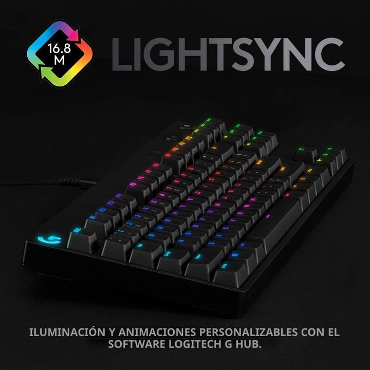 Logitech G PRO Teclado Mecánico para Juegos, Diseño Ultra Portátil...