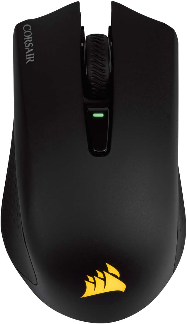 Corsair Harpoon - Ratón inalámbrico RGB ligero para juegos FPS/MOBA – 10,000 DPI – 6 botones programables – Bluetooth de baja latencia – Compatible con iCUE – PC, Mac, PS5, PS4, Xbox – Negro