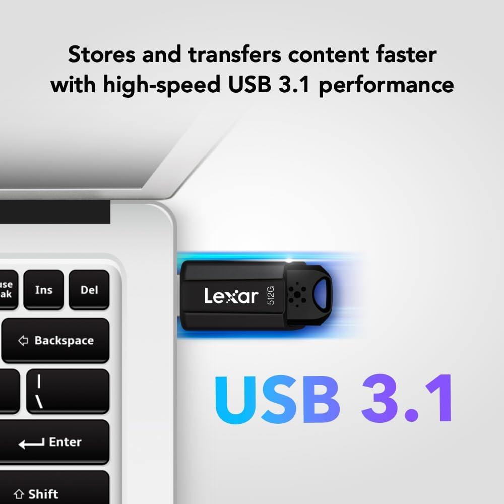 Lexar Unidad flash JumpDrive S80 USB 3.2 Gen 1 de 256 GB para expan...