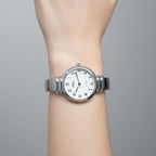 Reloj de pulsera original de madreperla para mujer con caja de 31mm, movimiento de cuarzo japonés, estilo broche, reloj de pulsera de metal con bisagra para damas..