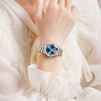 OLEVS Reloj para Mujer Moderno de Moda con Diamantes para Damas Analógico, Acero Inoxidable, Resistente al Agua, Luminosa, Día, Fecha, Dos Tonos