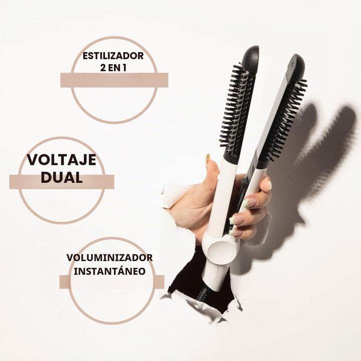Instyler Freestyle Max - Cepillo redondo calentado con plancha alis...