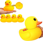 Pato de goma sin agujero, pato de goma sin moho sin agujero, juguete de baño impermeable para niños, piscina, fiesta de cumpleaños y decoración del baño del hogar