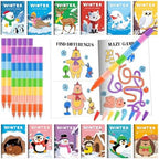 BenLouis 24 mini libros de actividades de Navidad con 24 lápices de colores para niños de 4 a 8 a 16 años, recuerdos de fiesta de Navidad a granel, diferentes juegos cerebrales para el aula, viajes