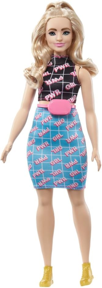 Muñeca Barbie Fashionistas #202, con curvas y cabello rubio, con at...