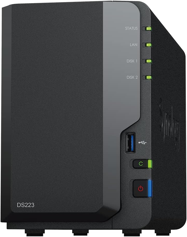Synology NAS DS223 de 2 bahías (sin disco)