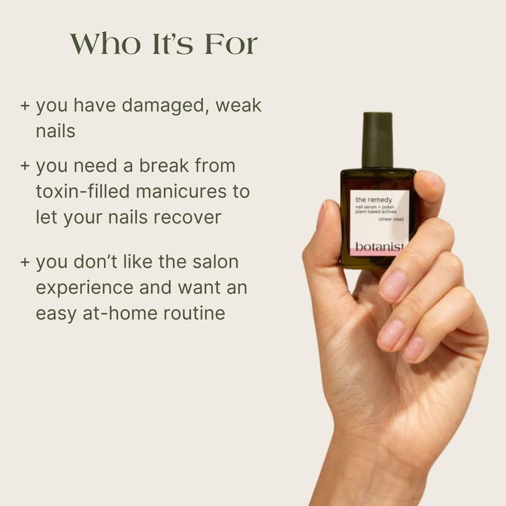 Botanist The Remedy | Esmalte fortalecedor para uñas | Repara y end...
