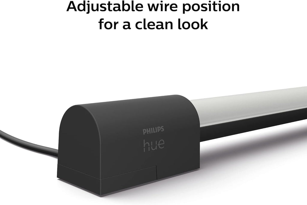 Philips Hue - Tubo de luz LED inteligente grande, negro - Luz LED de cambio de color blanco y ambiente - 1 paquete - Sincronización con TV, música y juegos - Requiere puente y caja de sincronización
