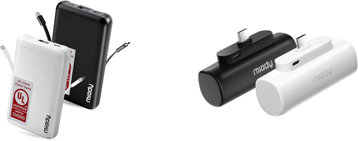 Miady Paquete de 4 cargadores portátiles a granel de 5000mAh