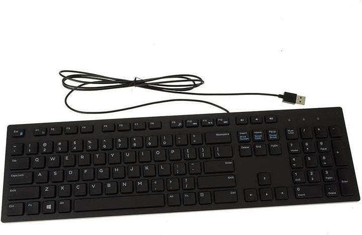 DELL - Teclado de escritorio con cable USB multimedia en