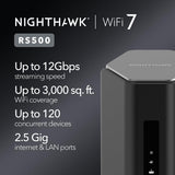 NETGEAR Nighthawk Tri-Band WiFi 7 Router (RS500) - Características...