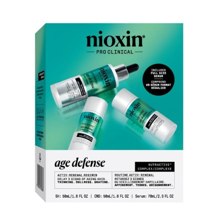 Nioxin Age Defense Kit antienvejecimiento | Limpiador desintoxicant...