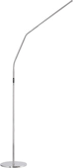 Lámpara Daylight Slimline - Lámpara de pie con 4 LED, 6000 K, diseño flexible, acero cepillado