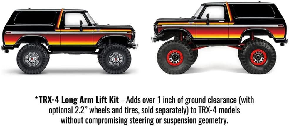 Traxxas 8140R TRX-4 Kit de elevación de brazo largo, rojo